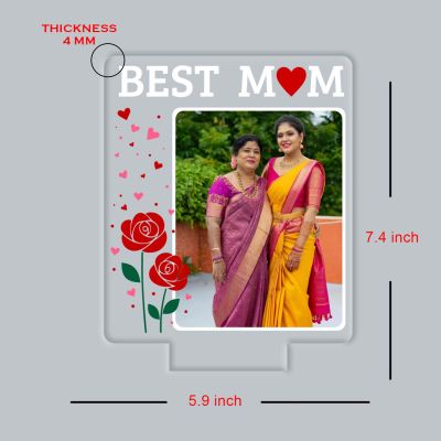 Personalized Best Mom LED Night Lamp with Auto Color Changing Lights (USB Powered)